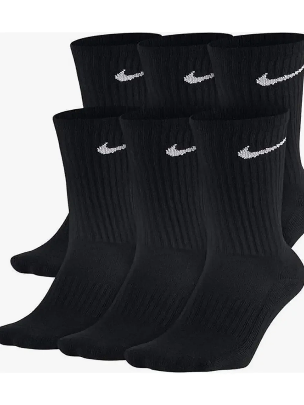 NIKE Performance Cushion Crew Socks with Bag (6 Pairs) size small  Youth 3Y-5Y
